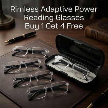 Rimless Adaptive Power Reading Glasses Buy 1 Get 4 Free (5ORG2)