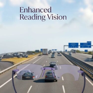 Rimless Coloured Bifocal Adaptive Power Reading Glasses Buy 1 Get 3 Free (4BOC2RG1)