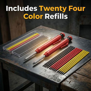 Carpenter Pencil with Sharpener B1G1 Free with 24 Refills (HT139)