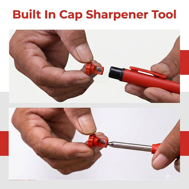 Carpenter Pencil with Sharpener B1G1 Free with 24 Refills (HT139)