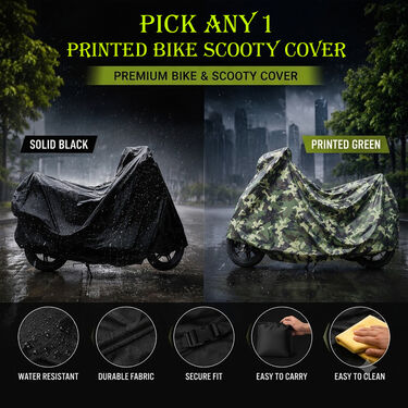 Pick Any 1 Printed Bike & Scooty Cover (BKC5)