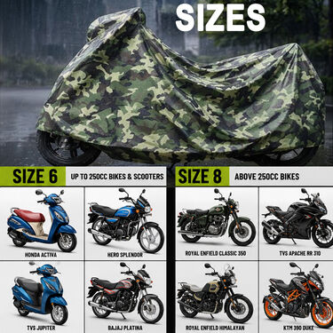 Pick Any 1 Printed Bike & Scooty Cover (BKC5)