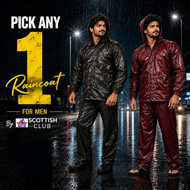Pick Any 1 Raincoat For Men By Scottish Club (RCB3)