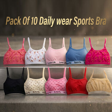 Pack Of 10 Daily Wear Sports Bra (10PBR3)