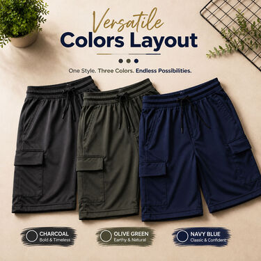 Versatile Comfort Shorts With Smart Pocket (3SM1)