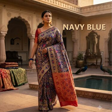 Pick Any 1 Banarasi Inspired Saree With Heavy Work With Bp (BIS2)