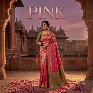 Pick Any 1 Banarasi Inspired Saree With Heavy Work With Bp (BIS2)
