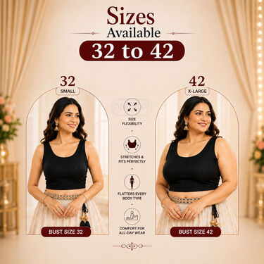 Pack of 5 Sleeveless Stretchable Ready To Wear Blouses (5SB1)