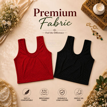 Pack of 5 Sleeveless Stretchable Ready To Wear Blouses (5SB1)