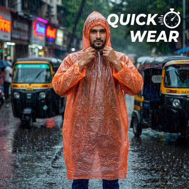 Rain Dhamaka Deal 5 Multicolor Ponchos (5MCR2)