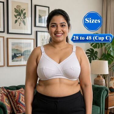 Pack of 3 Cross Fit High Coverage Pure Cotton Non Padded Bra (3FCB13)