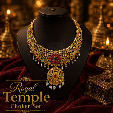 Mahalakshmi Royal Temple Jewellary Set (WJ10)