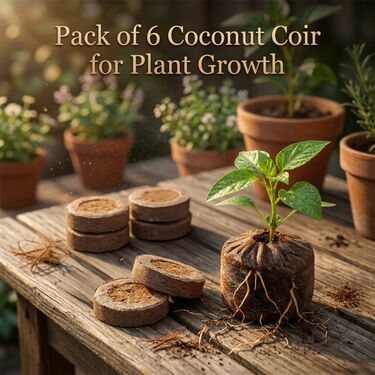 Pack of 6 Coconut Coir For Plant Growth (COC1)