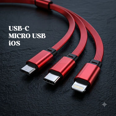 Retractable 3 In 1 Fast Charging Cable (CDC31)