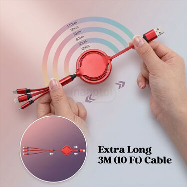 Retractable 3 In 1 Fast Charging Cable (CDC31)