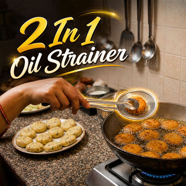 Tikki & Cutlet Maker 12 Tikkis At A Time + 2 In 1 Oil Strainer (TM4)