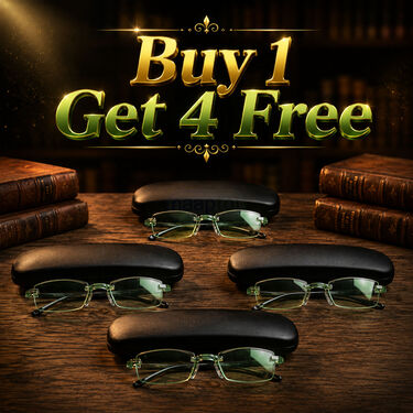 Rimless Coloured Adaptive Power Reading Glasses Buy 1 Get 3 Free (4OC4RG1)