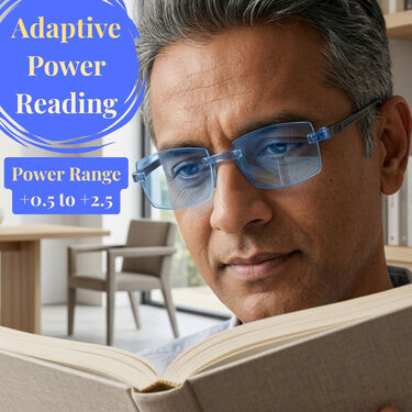 Rimless Colored Bifocal Adaptive Power Reading Glasses Buy 1 Get 2 Free (3BOC3RG1)