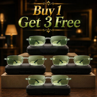 Rimless Colored Bifocal Adaptive Power Reading Glasses Buy 1 Get 3 Free (4BOC4RG1)
