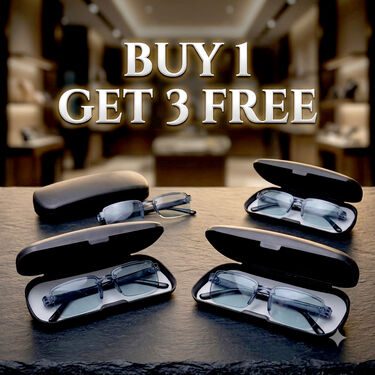 Rimless Coloured Adaptive Power Reading Glasses Buy 1 Get 3 Free (4OC4RG2)