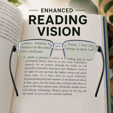 Rimless Coloured Adaptive Power Reading Glasses Buy 1 Get 4 Free (5OC4RG2)