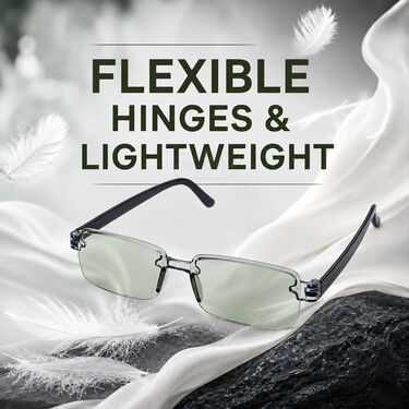Rimless Coloured Adaptive Power Reading Glasses Buy 1 Get 4 Free (5OC4RG2)