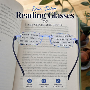 Rimless Coloured Adaptive Power Reading Glasses Buy 1 Get 1 Free (2OC3RG1)