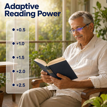 Rimless Coloured Adaptive Power Reading Glasses (OC3RG1)