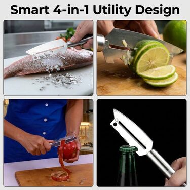 4 In 1 Fruit & Vegetable Peeler & knife (CK12)