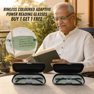 Rimless Coloured Adaptive Power Reading Glasses Buy 1 Get 1 Free (2OC4RG1)