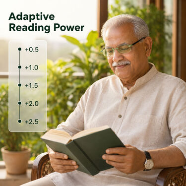 Rimless Coloured Adaptive Power Reading Glasses Buy 1 Get 1 Free (2OC4RG1)
