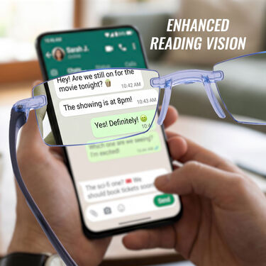 Rimless Coloured Adaptive Power Reading Glasses Buy 1 Get 1 Free (2OC4RG1)