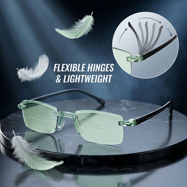 Rimless Coloured Adaptive Power Reading Glasses Buy 1 Get 1 Free (2OC4RG1)