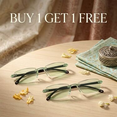 Rimless Colored Bifocal Adaptive Power Reading Glasses Buy 1 Get 1 Free (2BOC4RG1)