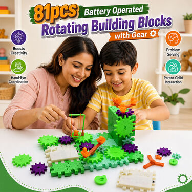 81 Pcs Rotating Building Blocks For Kids (RBB)
