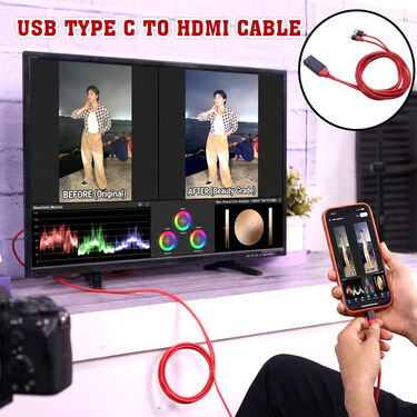 USB-C Type C to HDMI USB A HD TV Cable (CDC32)