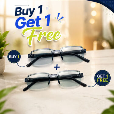 Rimless Coloured Adaptive Power Reading Glasses Buy 1 Get 1 Free (2OC4RG2)