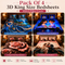 Pack of 4 3D King Size Bedsheets With 8 Pillow Covers (4BS1)