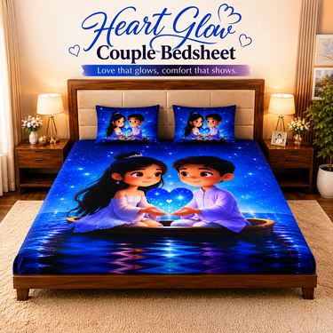 Pack of 4 3D King Size Bedsheets With 8 Pillow Covers (4BS1)