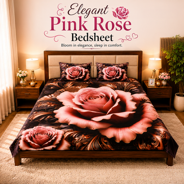 Pack of 4 3D King Size Bedsheets With 8 Pillow Covers (4BS1)