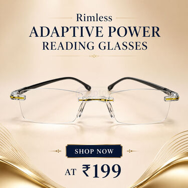 Rimless Adaptive Power Reading Glasses (ORG33)