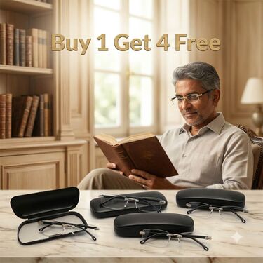 Rimless Adaptive Power Reading Glasses Buy 1 Get 4 Free (5ORG33)