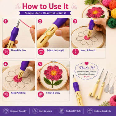 Punch Needle Embroidery Kit (PNK)