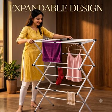 Foldable & Expandable Clothes Drying Rack (CLN7)