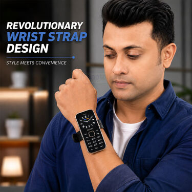 Stylish Dual Sim Mobile With Crown Dial and Watch Strap (PMH28)