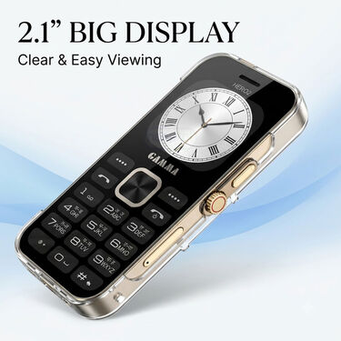 Stylish Dual Sim Mobile With Crown Dial and Watch Strap (PMH28)