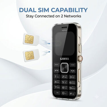 Stylish Dual Sim Mobile With Crown Dial and Watch Strap (PMH28)