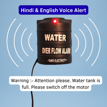 Water Tank Alarm Overflow Bell with Sensor and Voice Sound Overflow Alarm (WTA)