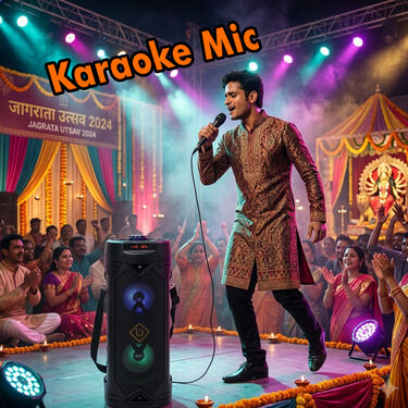 Rechargeable Bluetooth Tower Speaker with RGB Lights & Karaoke Mic (BLS30)