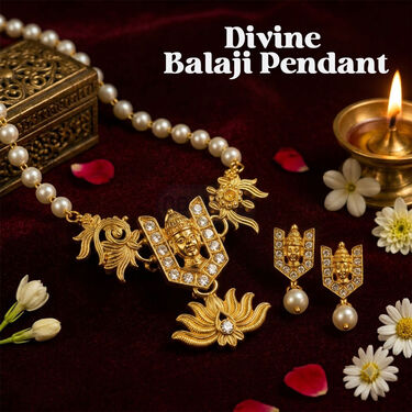Traditional Tirupati Balaji Pearl Mala Set (WJ14)